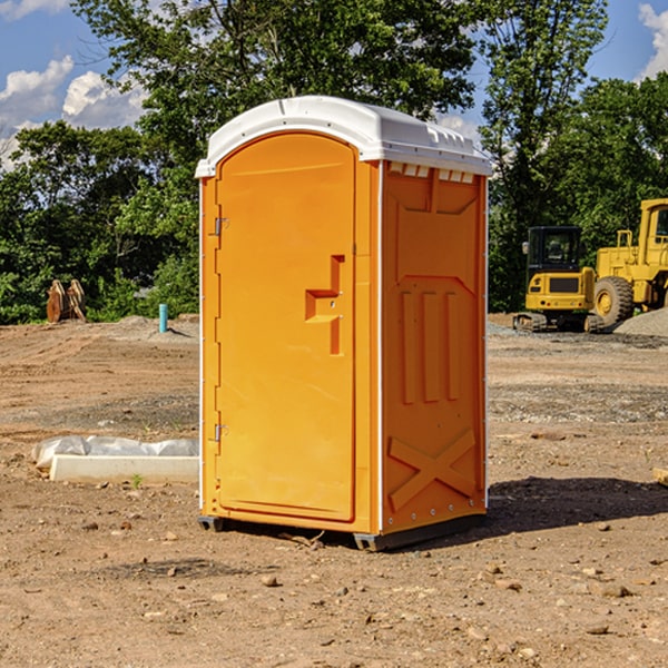 how often are the portable restrooms cleaned and serviced during a rental period in Elk Illinois